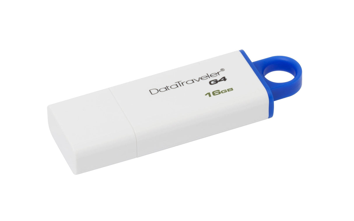 Kingston DataTraveler G4 16GB USB 3.2 Gen 1 Type-A Blue and White USB Flash Drive DTIG4/16GB