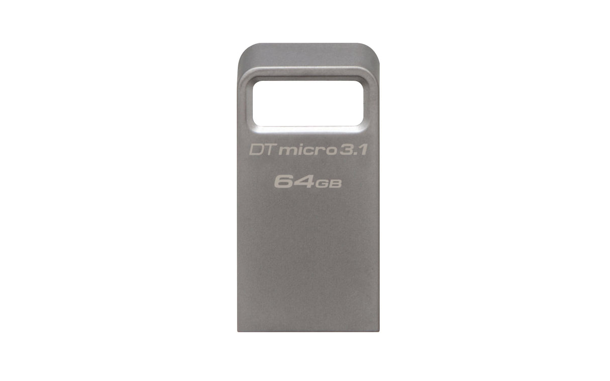 Kingston DataTraveler Micro 3.1 64GB USB 3.2 Gen 1 Type-A Metallic USB Flash Drive DTMC3/64GB