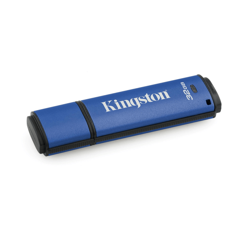 Kingston DataTraveler Vault Privacy 3.0 32GB USB 3.2 Gen 1 Type-A Blue USB Flash Drive DTVP30/32GB