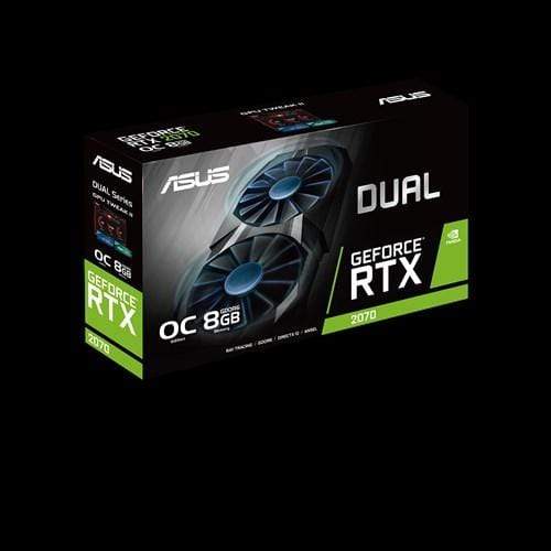 ASUS Nvidia GeForce RTX 2070 DUALRTX2070O8G Graphics Card - RTX2070 Dual-RTX2070-O8G 8GB GDDR6
