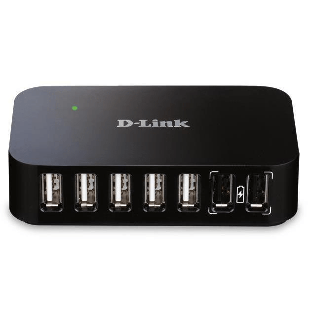 D-Link DUB-H7 USB 2.0 Type-B 480 Mbit/s Black