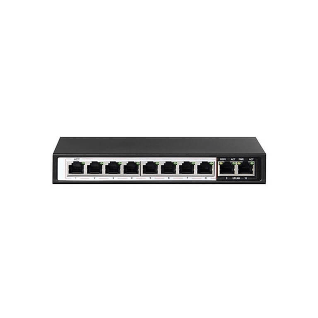 Duxbury AI 8-port PoE+ Gigabit Switch with 2-port Gigabit Uplink DUX1010G