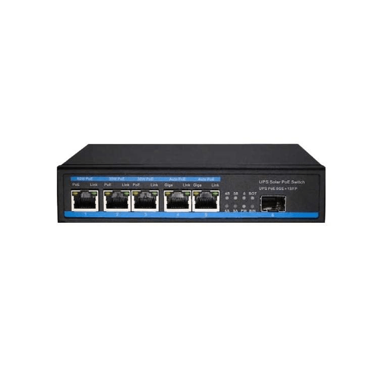 Duxbury Solar 5-port Gigabit PoE Unmanaged Switch with 1-port SFP DUX106SPS15A