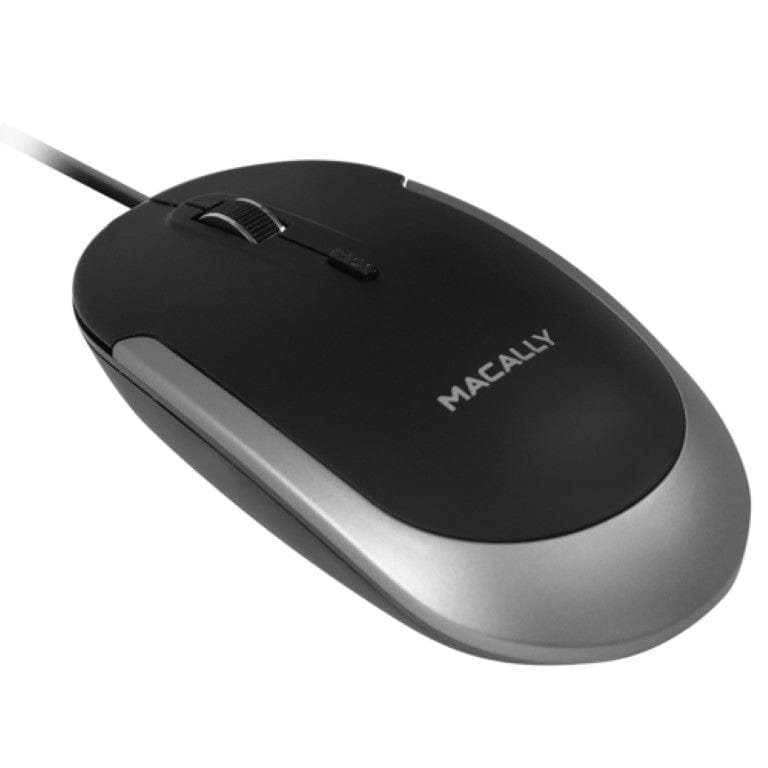 Macally USB Optical Mouse Black Grey DYNAMOUSE-SG