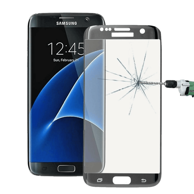 Tuff-Luv Curved Tempered Glass Screen Protector for Samsung S7 Edge Silver E9_64