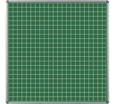 Parrot Non-Magnetic Educational Chalkboard 1220x1220mm Chalk Lines Side Panels Option A ED3152