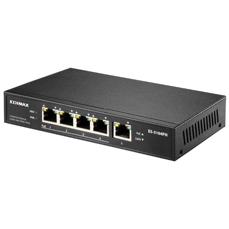 Edimax ES-5104PH 5-port 10/100Mbps Unmanaged Switch with 4-port PoE+ ES5104PHV2