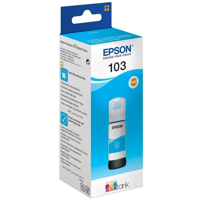 Epson 103 EcoTank Cyan Ink Bottle Original ET00S24A Single-pack