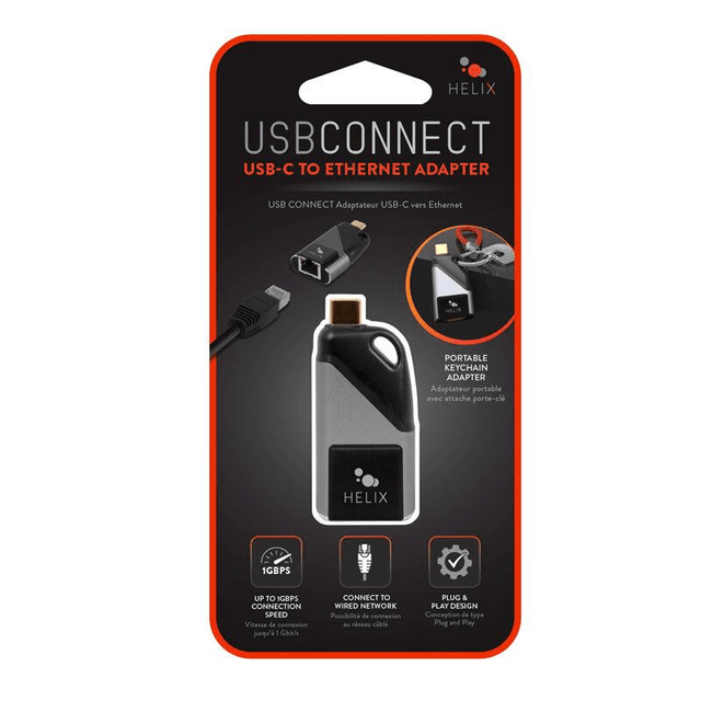 Emerge Helix USB Type-C to RJ45 Mini Keychain Adaptor ETHADPMCR