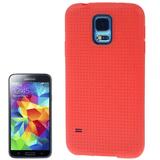 Tuff-Luv Leather Trim Tpu Gel Skin Case Cover for Samsung Galaxy S5 Red F3_43