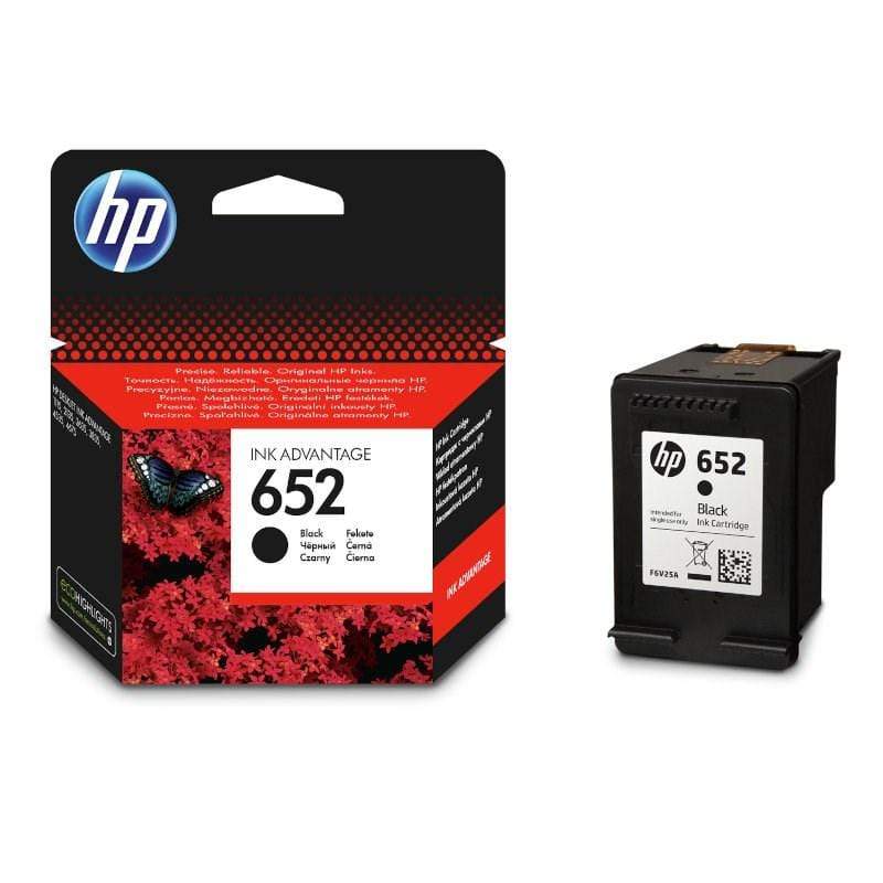 HP 652 Ink Advantage Black Printer Cartridge Original F6V25AE