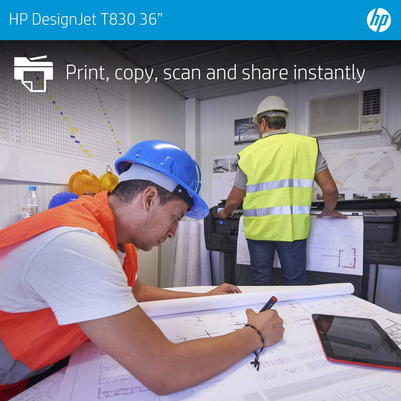 HP Designjet T830 large format printer Wi-Fi Thermal inkjet Colour 2400 x 1200 DPI A0 (841 x 1189 mm) Ethernet LAN