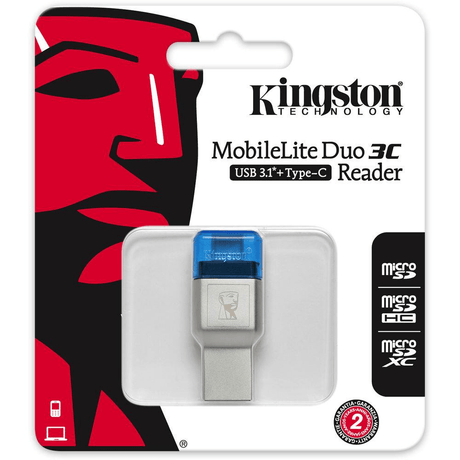 Kingston Technology MobileLite DUO 3C USB3.1 with TypeC microSDHC/SDXC Card Reader FCR-ML3C