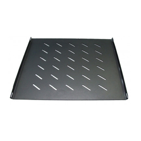 Acconet Fixed Shelf For 1000mm Deep 18, 27, 42U Racks, 700mm Deep, 1U, Black
