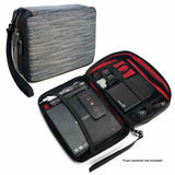 Tuff-Luv Electronics Accessories Travel Organizer/Gadget Bag Grey Stripe G3_84