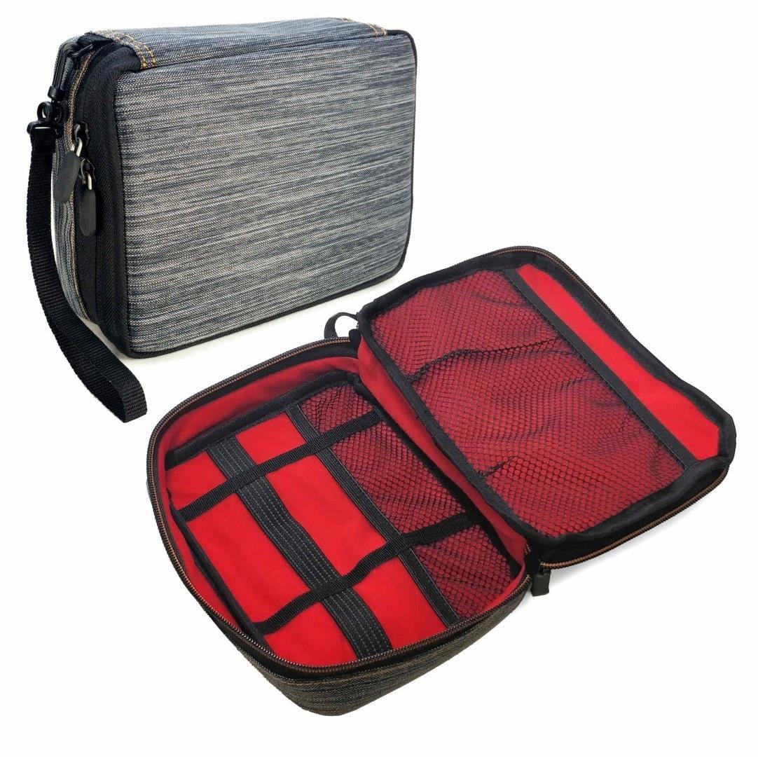 Tuff-Luv Electronics Accessories Travel Organizer/Gadget Bag Grey Stripe G3_84