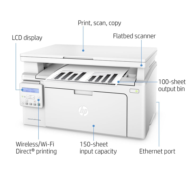 HP LaserJet Pro MFP M130n A4 Multifunction Mono Laser Home & Office Printer G3Q58A