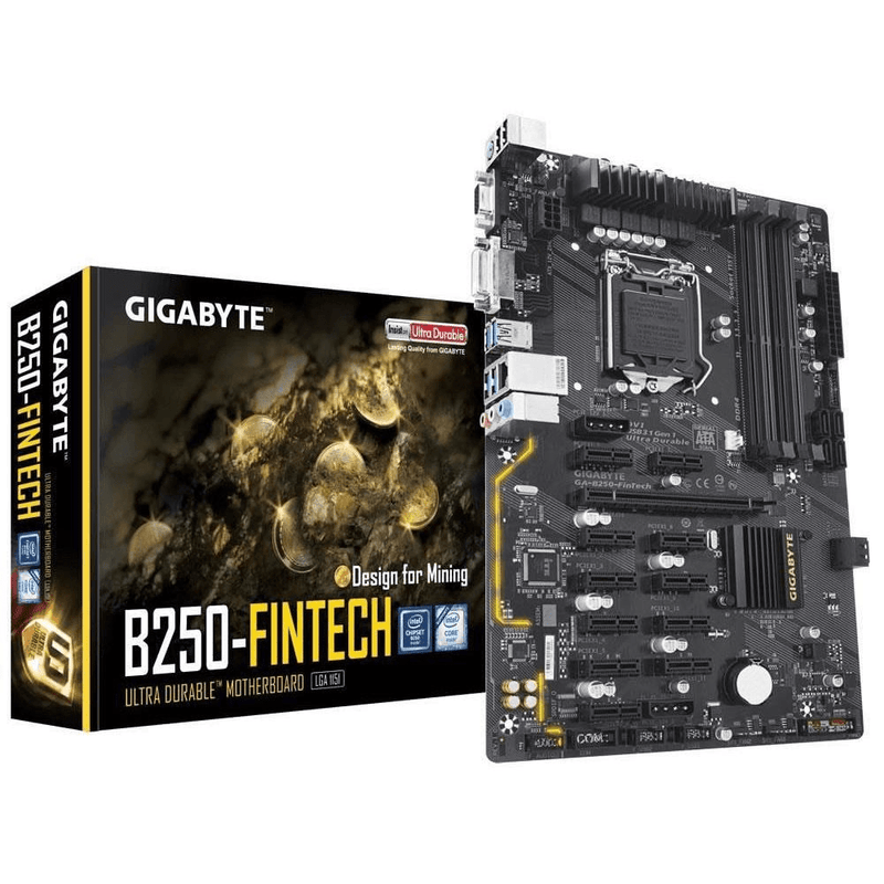 GIGABYTE GA-B250-FinTech Intel LGA 1151 (Socket H4) ATX Motherboard GA-B250-FINTECH