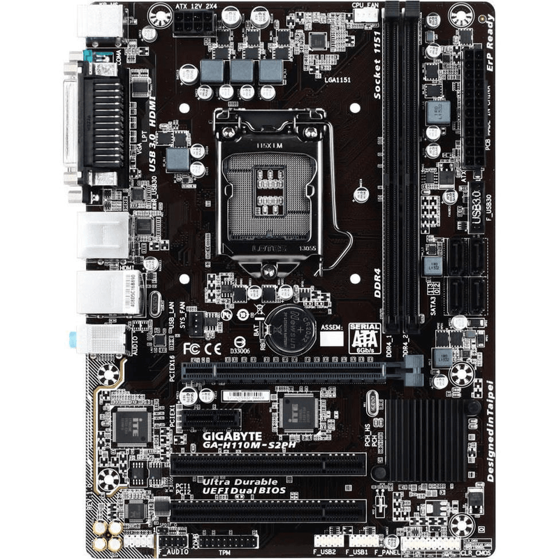 GIGABYTE GA-H110M-S2PH Intel LGA 1151 (Socket H4) micro ATX Motherboard