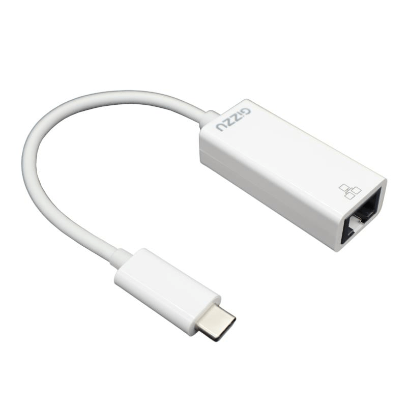 Gizzu USB-C to Gigabit Adapter Polybag White - GAUCGBFFP