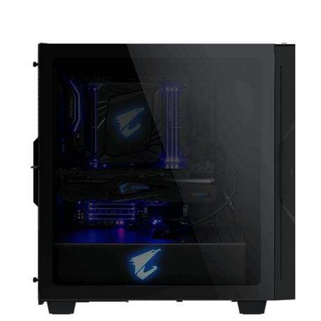GIGABYTE AORUS C300 GLASS Midi Tower Black Gaming PC Case GB-AC300G