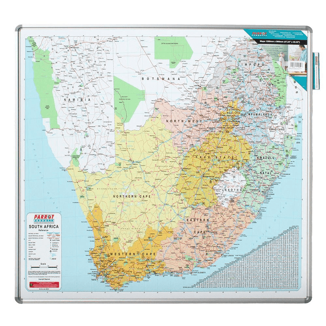 Parrot Map Board South Africa 1230x1230mm Magnetic White GB2052