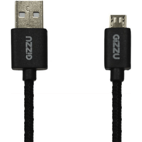 Gizzu Micro USB 2m Braided Cable Black GCMUB2M