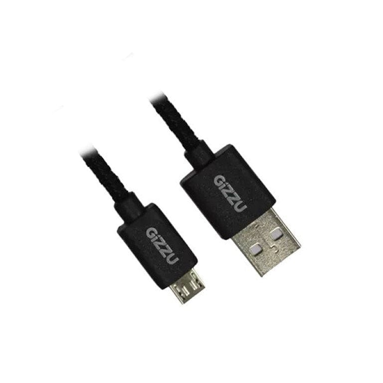 Gizzu Micro USB 2m Braided Cable Black GCMUB2M