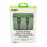 Gizzu USB-C to USB-C 1m Cable Black GCU31CUC1MB