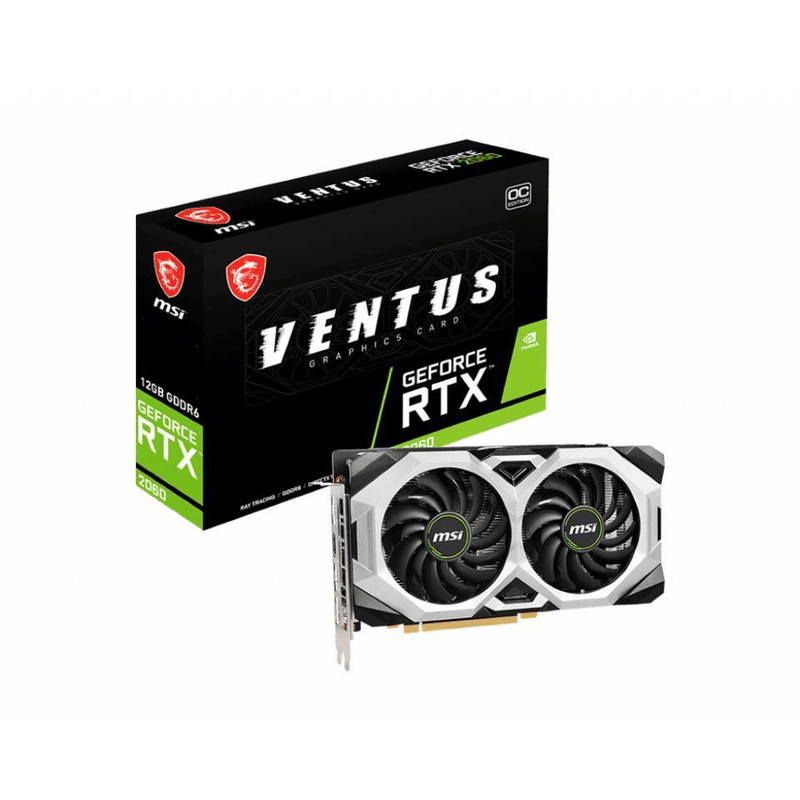 MSI RTX 2060 Ventus OC 12GB GDDR6 Graphic Card GeForce RTX 2060 VENTUS 1