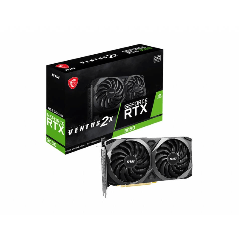 MSI RTX 3050 Ventus 2X OC 8GB GDDR6 Graphic Card GEFORCE RTX 3050 VENTUS 2