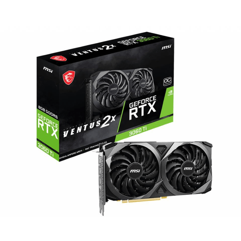 MSI RTX 3060 Ti Ventus 2X OCV1 LHR 8GB GDDR6 Graphic Card GEFORCE RTX 3060 TI VENTU