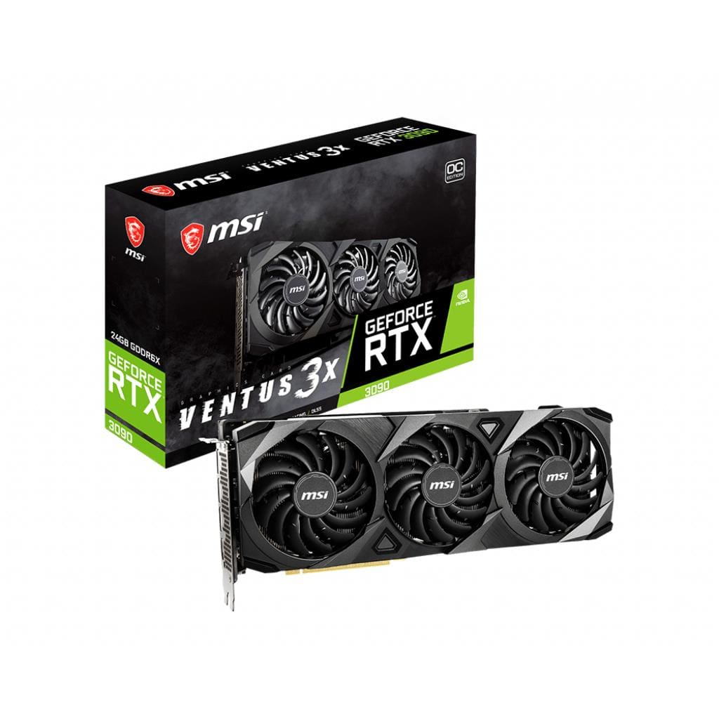 MSI Nvidia GeForce RTX 3090 Ventus 3X 24G OC 24GB GDDR6X Graphics Card