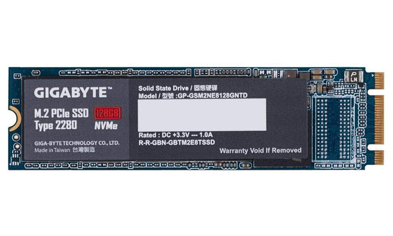 GIGABYTE GP-GSM2NE8128GNTD M.2 128GB PCIe 3.0 NVMe Internal SSD