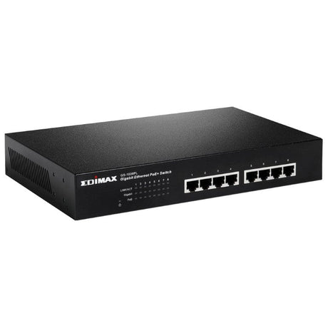Edimax 8-Port Long Range Unmanaged Gigabit PoE Switch with DIP Switch GS-1008PL-V2
