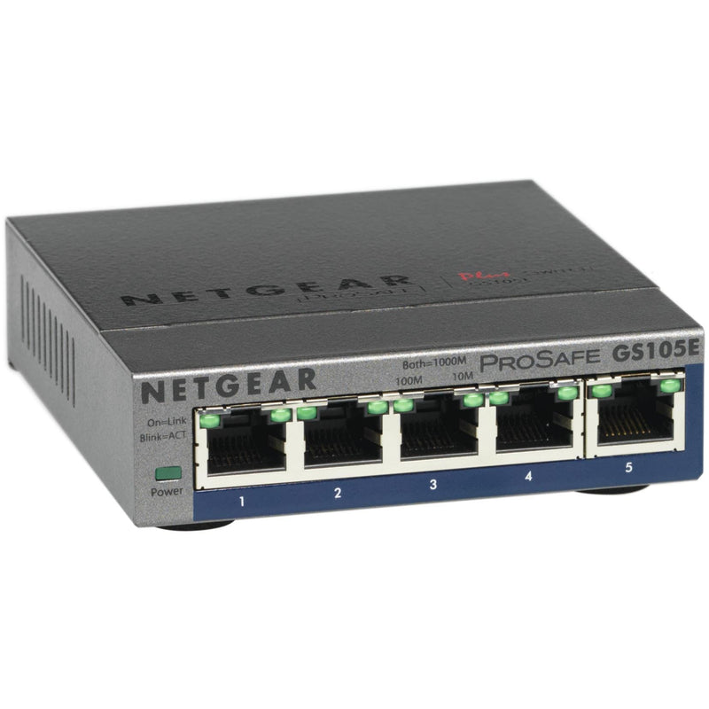 Netgear GS105E-200PES Managed Switch L2/L3 Gigabit Ethernet Grey