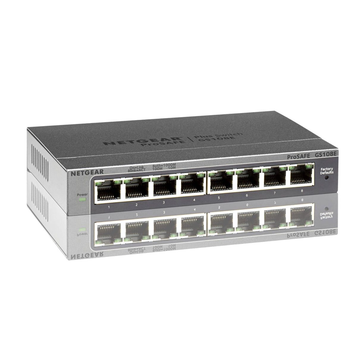 Netgear Gigabit Plus Switch Series GS108E Managed Ethernet Black GS108E-300PES