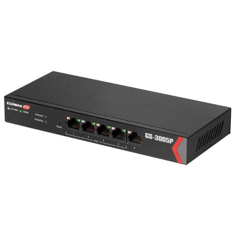 Edimax GS-3005P Long Range 5-port Gigabit Web Managed Switch with 4 PoE+ Ports GS3005P