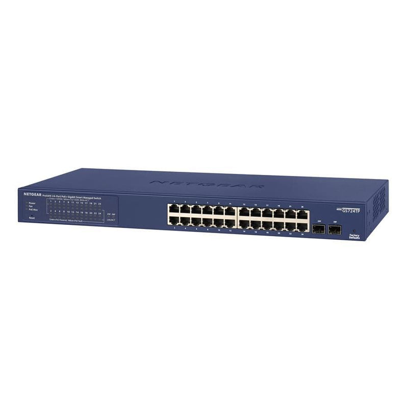 Netgear GS724TP Managed Switch L2/L3/L4 Gigabit Ethernet PoE 1U Black Grey GS724TP-200EUS