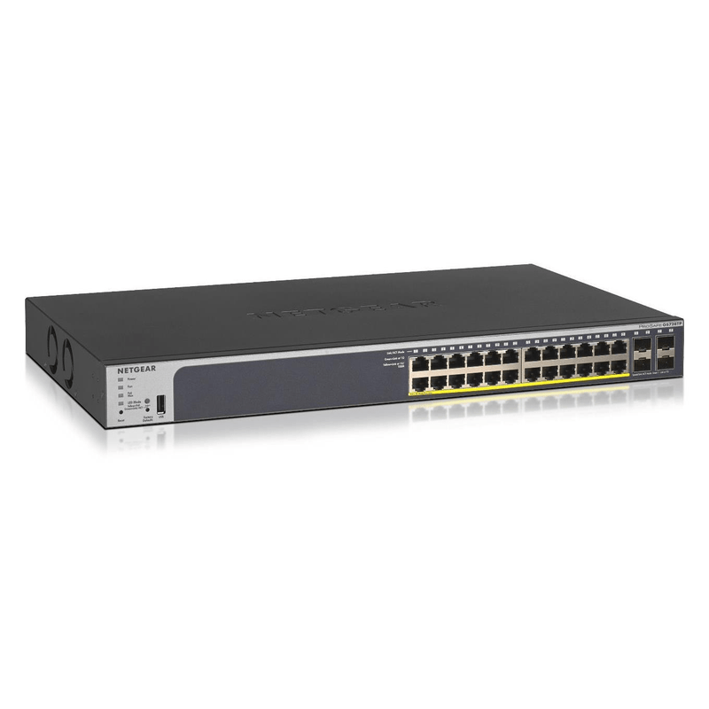Netgear GS728TP Managed Switch L2/L3/L4 Gigabit Ethernet PoE 1U Black GS728TP-200EUS