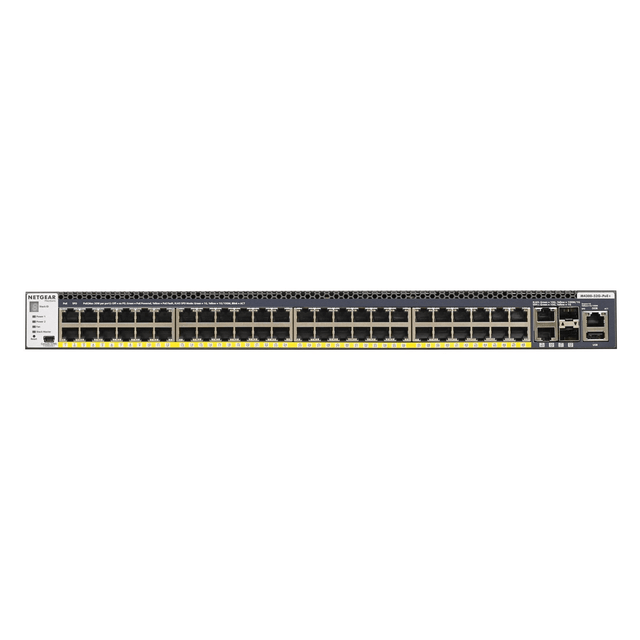 Netgear M4300-52G-PoE+ 52-port Managed Switch L2/L3/L4 Gigabit Ethernet PoE 1U Black 1000W PSU GSM4352PB-100NES