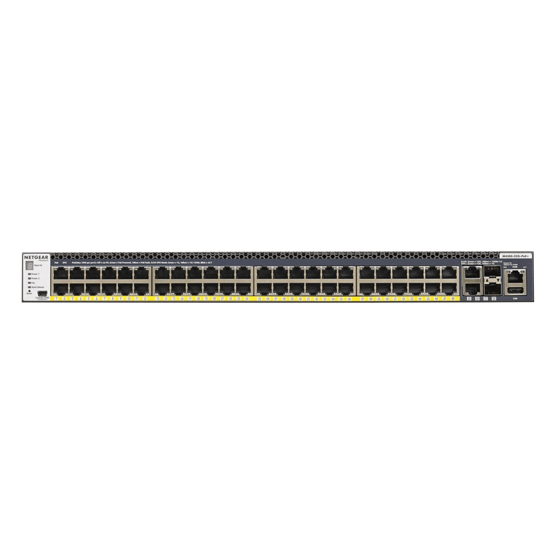 Netgear M4300-52G-PoE+ 52-port Managed Switch L2/L3/L4 Gigabit Ethernet PoE 1U Black 1000W PSU GSM4352PB-100NES