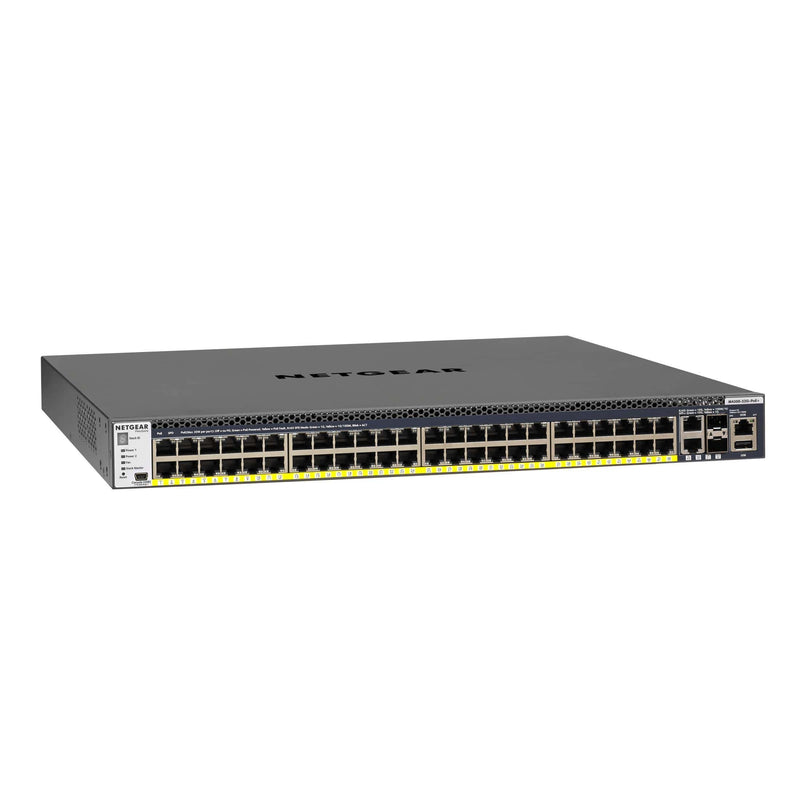 Netgear M4300-52G-PoE+ 52-port Managed Switch L2/L3/L4 Gigabit Ethernet PoE 1U Black 1000W PSU GSM4352PB-100NES