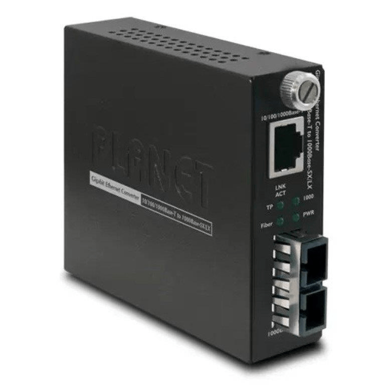 Planet GST-802S 10/100/1000TX to 1000LX Smart Media Converter - SM, SC, 10km