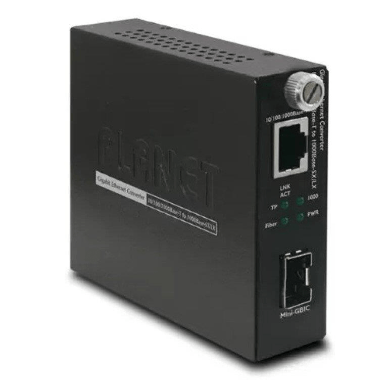 Planet GST-805A 10/100/1000TX to 1000FX Smart Media Converter - SFP, mini-GBIC
