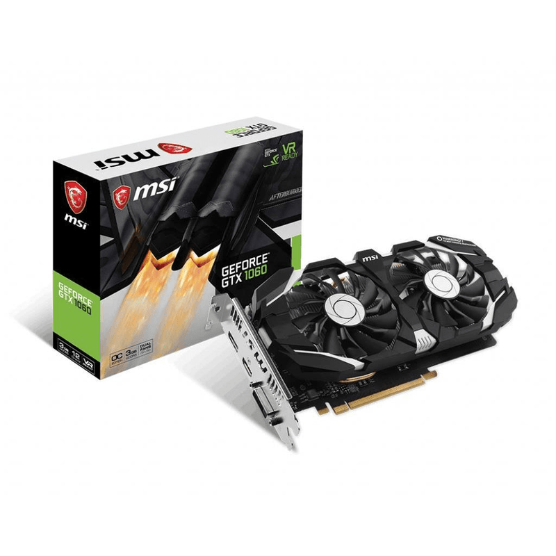 MSI Nvidia GeForce GTX 1060 3GT OCV2 3GB GDDR5 Graphics Card GTX 1060 3GT OCV2