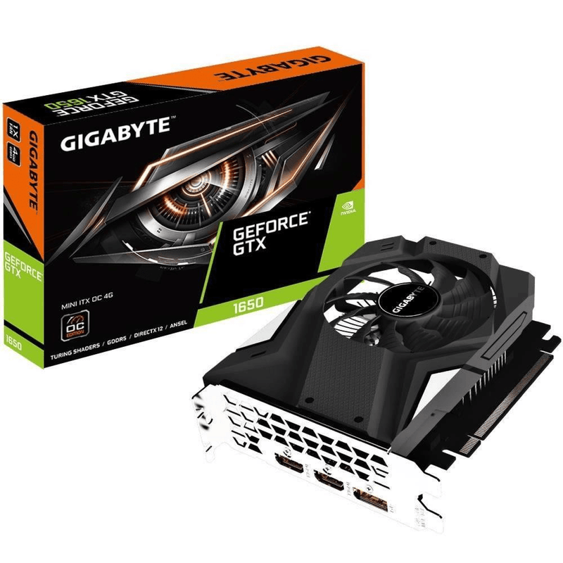 GIGABYTE Nvidia GeForce GTX 1650 GV-N1650IXOC-4GD Graphics Card - GTX1650 MINI ITX OC 4G