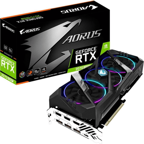 GIGABYTE Nvidia GeForce RTX 2070 SUPER GV-N207SAORUS-8GC Graphics Card - RTX2070 SUPER AORUS 8G