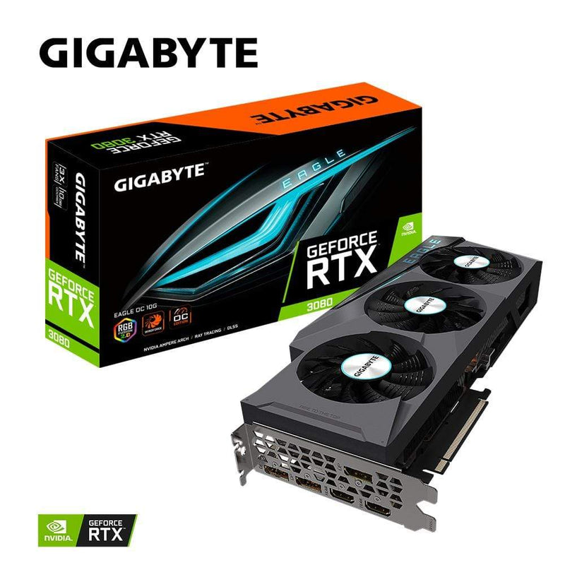 GIGABYTE Nvidia GeForce RTX 3080 GV-N3080EAGLE OC-10GD Graphics Card - RTX3080 10GB GDDR6X