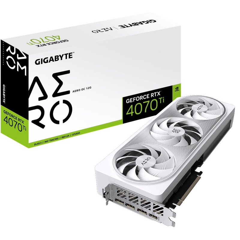 Gigabyte Nvidia GeForce RTX 4070 Ti AERO OC 12G 12GB GDDR6X Graphics Card GV-N407TAERO OC-12GD
